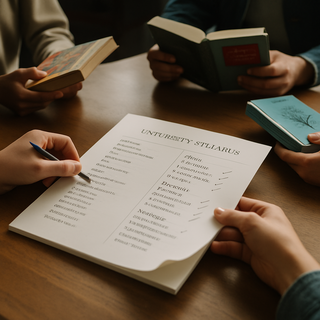Students compare a traditional English literature syllabus with books from global and postcolonial writers.